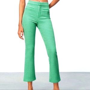 Zara Gingham Flare Pants